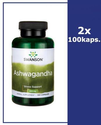 Kapsułki SWANSON Ashwagandha 450 mg - 2x100 szt.