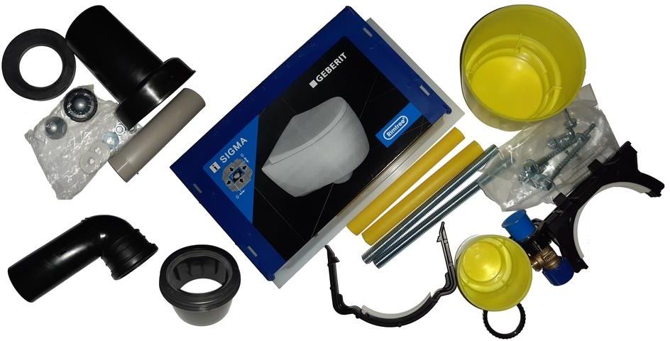 Geberit Zestaw Duofix Concept Stelaż Podtynkowy Do Wc Z Przyciskiem Sigma01 Czarny + Miska Wc Z Deską - zdjęcie 6 Geberit Zestaw Duofix Concept Stelaż Podtynkowy Do Wc Z Przyciskiem Sigma01 Czarny + Miska Wc Z Deską