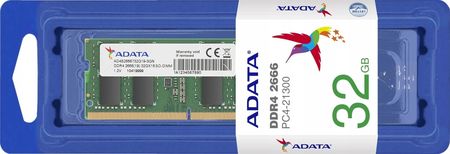 Pamięć RAM Adata Premier DDR4 2666 SODIMM 32GB CL19 (AD4S2666732G19SGN)