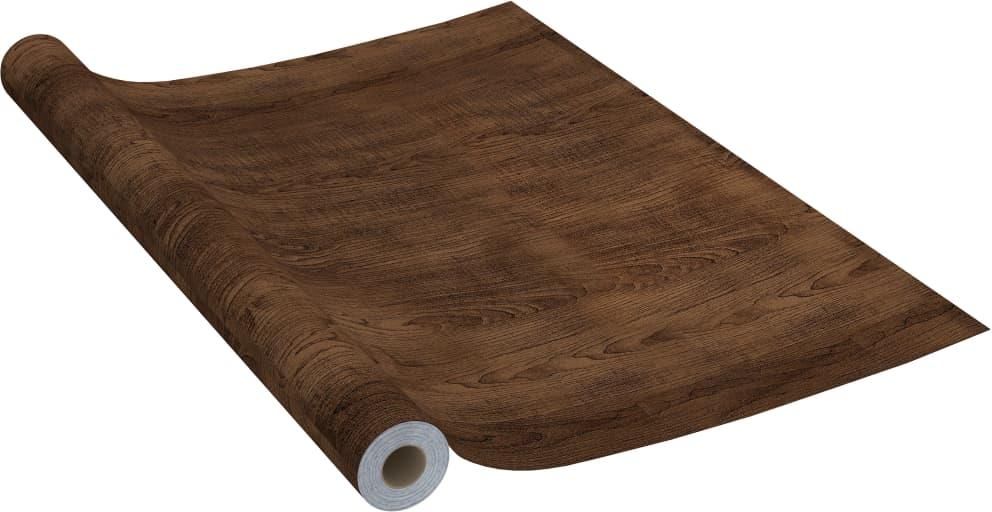 VIDAXL OKLEINA SAMOPRZYLEPNA NA DRZWI 2 SZT CIEMNY DĄB 210X90 CM PVC - zdjęcie 3 VIDAXL OKLEINA SAMOPRZYLEPNA NA DRZWI 2 SZT CIEMNY DĄB 210X90 CM PVC