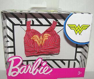 Barbie Ubranko z ulubieńcami Bluzeczka Wonder Woman FLP40 FXJ93