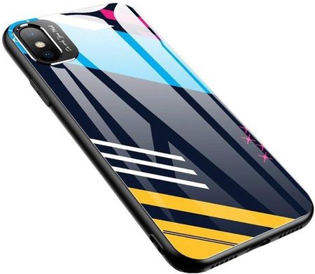 Color Glass Case Etui Pokrowiec Nakładka Ze Szkła Hartowanego Z Osłoną Na Aparat Iphone Xs / Iphone X Pattern 2