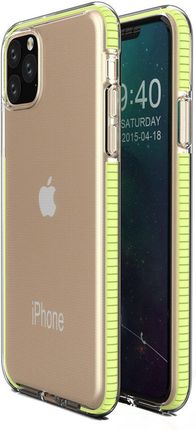 Spring Case żelowe etui z kolorową ramką do iPhone 11 Pro żółty 