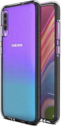 Spring Case  żelowe etui z kolorową ramką do Samsung Galaxy A70 Czarny