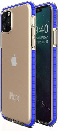 Spring Case pokrowiec żelowe etui z kolorową ramką do iPhone 11 Pro Max ciemnoniebieski - Ciemnoniebieski