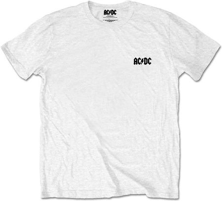 AC/DC Unisex Tee Black Ice White (Back Print/Retail Pack) XL