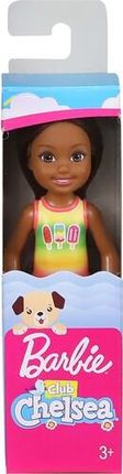 Barbie Chelsea Lalka brunetka w stroju kąpielowym GHV54