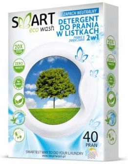 Smartwash Smart Eco Wash Biodegradowalne Listki Do Prania I Zmiękczania Zapach Neutralny 40 Prań