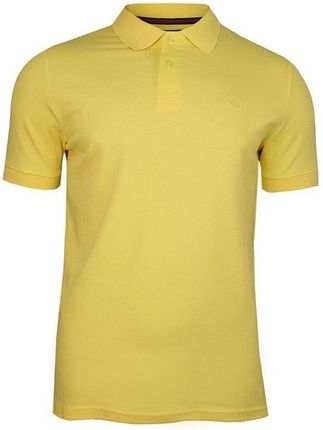 Żółta Bawełniana Koszulka POLO -Adriano Guinari- Męska, Krótki Rękaw, z Kołnierzykiem, Casualowa TSADGPOLOsunshine