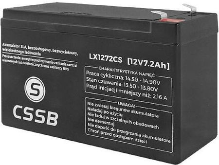 Akumulator żelowy LX1272 12V 7,2Ah