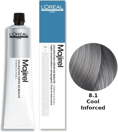 L'Oreal Professionnel Majirel Cool Inforced Ochładzająca kolor trwała farba do włosów kolor 8.1 50ml