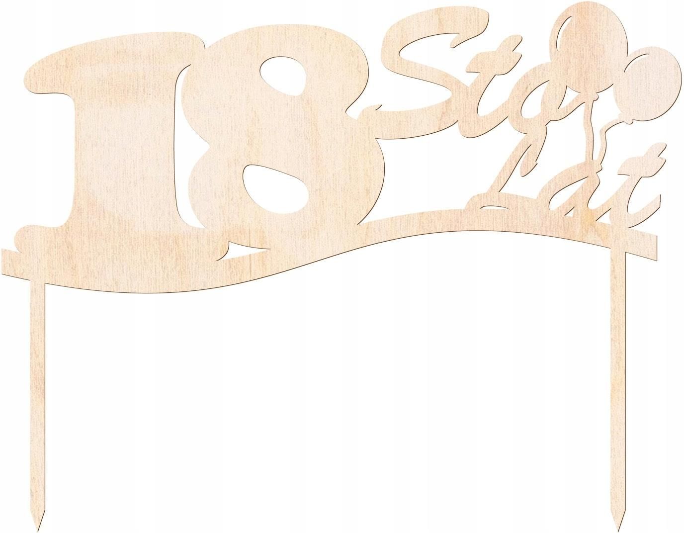 Topper na tort na 18 urodziny 19 cm osiemnastka - Ceny i opinie - Ceneo.pl