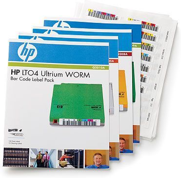 HP LTO5 Ultrium Read/Write Bar Code Label Pack.A pack of 110 uniquely sequenced Ultrium bar code labels 100 data + 10 cleaning for use in HP Stor