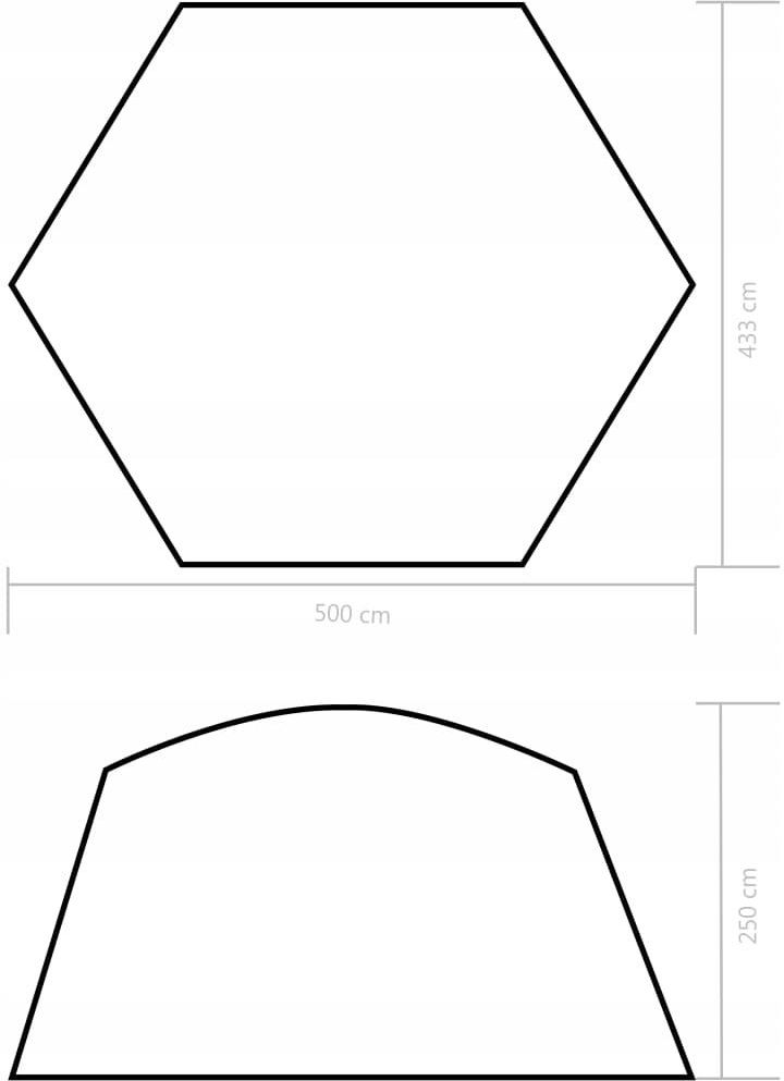 vidaXL Namiot do basenów, tkanina, 500 cm, niebieski - zdjęcie 3 vidaXL Namiot do basenów, tkanina, 500 cm, niebieski