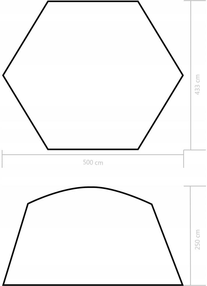 vidaXL Namiot do basenów, tkanina, 500 cm, niebieski