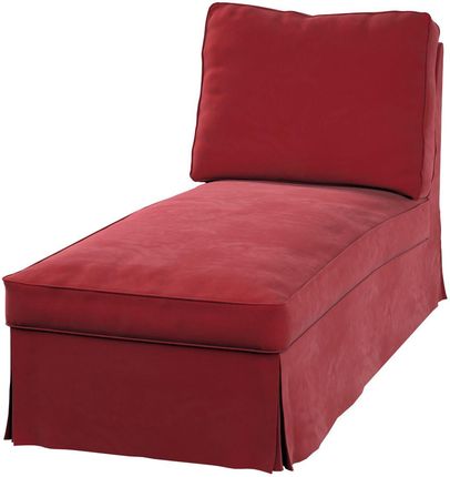 Dekoria Pokrowiec na szezlong/ leżankę Ektorp wolnostojący prosty tył intensywna czerwień 63×166×73 cm Velvet