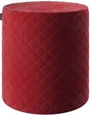 Dekoria Puf Barrel pikowany intensywna czerwień 40 wys. 40 cm Velvet