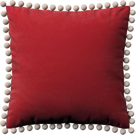 Dekoria Poszewka Wera na poduszkę intensywna czerwień 45×45 cm Velvet