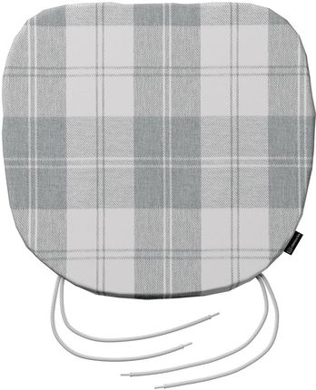 Dekoria Siedzisko Bartek na krzesło krata szaro biała 40×37×2 5 cm Edinburgh