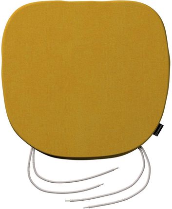 Dekoria Siedzisko Bartek na krzesło musztardowy szenil 40×37×2 5 cm Etna