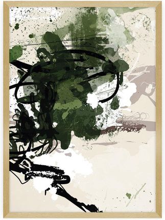 Dekoria Plakat Abstract II 50×70 cm Ramka: Złota