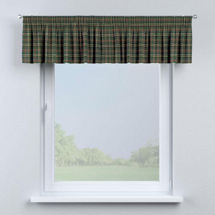Dekoria Lambrekin na taśmie marszczącej zielono czerwona kratka 390x40cm Bristol - zdjęcie 2