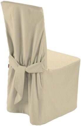 Dekoria Sukienka na krzesło kremowy szenil 45×94 cm Chenille