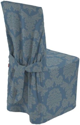 Dekoria Sukienka na krzesło niebieski 45×94 cm Damasco