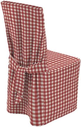 Dekoria Sukienka na krzesło czerwono biała kratka (1 5×1 5cm) 45×94 cm Quadro