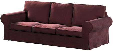 Dekoria Pokrowiec na sofę Ektorp 3 osobową nierozkładaną bordowy 216×83×73 cm Velvet