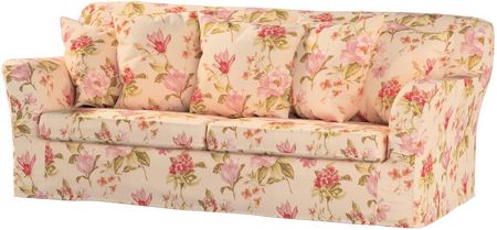 Dekoria Pokrowiec na sofę Tomelilla 3 osobową rozkładaną duże kwiaty na kremowym tle 197×95×75 cm Londres