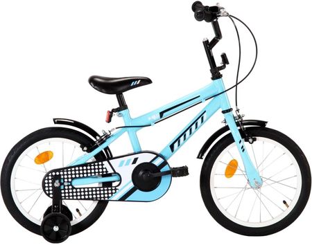 vidaXL Rower Dla Dzieci 16 Czarno-Niebieski