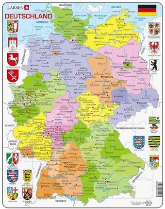 Larsen Mapa Polityczna Niemiec Puzzle 12595