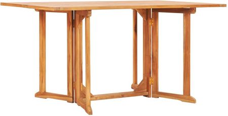 vidaXL Składany stół ogrodowy 150x90x75 cm lite drewno tekowe 49000