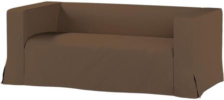 Dekoria Pokrowiec na sofę Klippan 2 osobową długi z kontrafałdami Mocca (brąz) 177×88×66 cm Cotton Panama