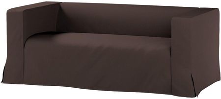 Dekoria Pokrowiec na sofę Klippan 2 osobową długi z kontrafałdami Coffe (czekoladowy brąz) 177×88×66 cm Cotton Panama