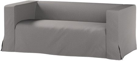 Dekoria Pokrowiec na sofę Klippan 2 osobową długi z kontrafałdami szary 177×88×66 cm Edinburgh
