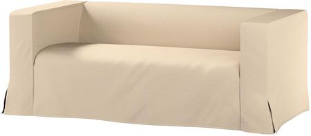 Dekoria Pokrowiec na sofę Klippan 2 osobową długi z kontrafałdami kremowo beżowy 177×88×66 cm Living
