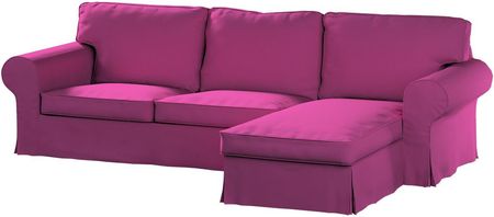 Dekoria Pokrowiec na sofę Ektorp 2 osobową i leżankę amarant 252×163×88 cm Etna