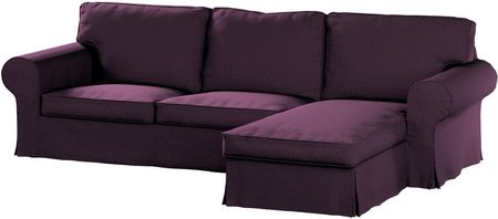 Dekoria Pokrowiec na sofę Ektorp 2 osobową i leżankę fioletowy 252×163×88 cm Living