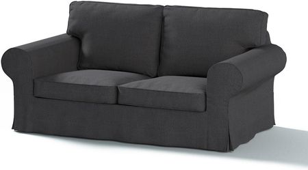 Dekoria Pokrowiec na sofę Ektorp 2 osobową rozkładaną model do 2012 grafitowy szenil 195×90×73 cm Chenille