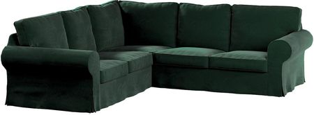 Dekoria Pokrowiec Ektorp na sofę narożną ciemny zielony 240/136×82×73 cm Velvet