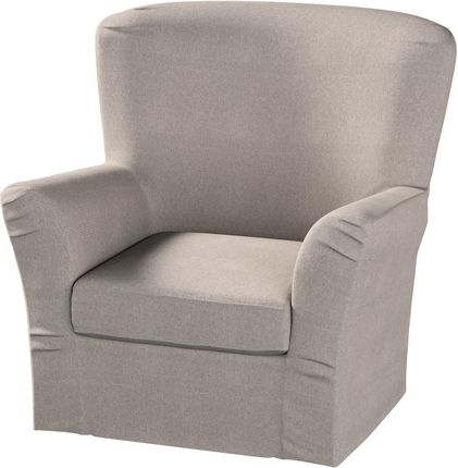 Dekoria Pokrowiec na fotel Tomelilla z zakładkami beżowo szary 78×60×88 cm Etna