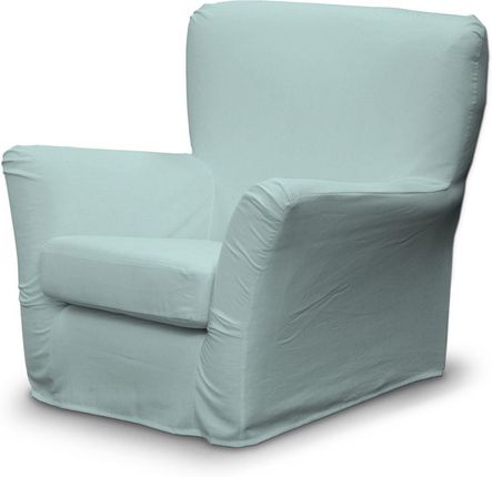 Dekoria Pokrowiec na fotel Tomelilla z zakładkami pastelowy błękit 78×60×88 cm Cotton Panama