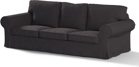 Dekoria Pokrowiec na sofę Ektorp 3 osobową rozkładaną Black (czarny) 218×88×88 cm Cotton Panama