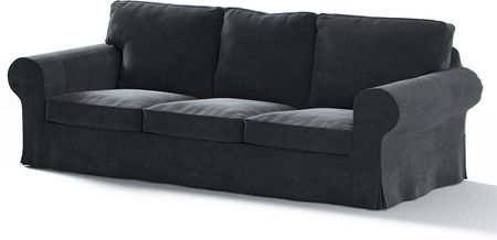 Dekoria Pokrowiec na sofę Ektorp 3 osobową rozkładaną głęboka czerń 218×88×88 cm Velvet