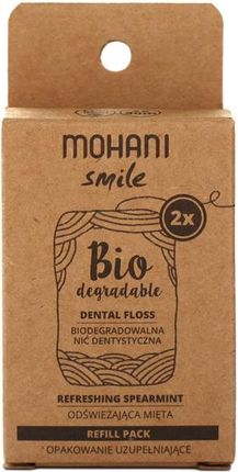 Nitai Mohani Smile Biodegradowalna Nić Dentystyczna Miętowa Opakowanie Uzupełniające 1Szt