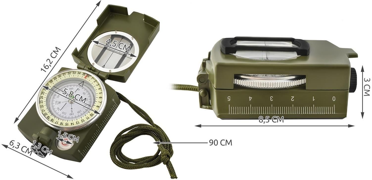 Iso Trade Kompas Pryzmatyczny Profesjonalny Wojskowy Busola