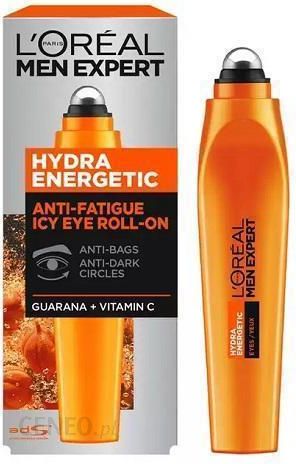 L'Oreal Men Expert Hydra Energetic Chłodzący Roll-On Pod Oczy Przeciw Oznakom Zmęczenia 10Ml
