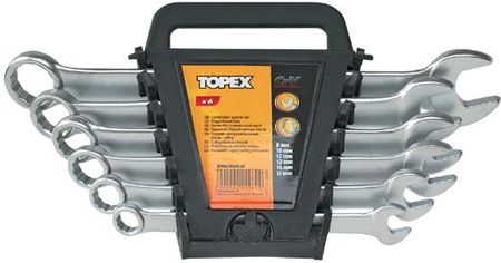 TOPEX Klucze płasko-oczkowe komplet 8 sztuk6-19mm 35D756